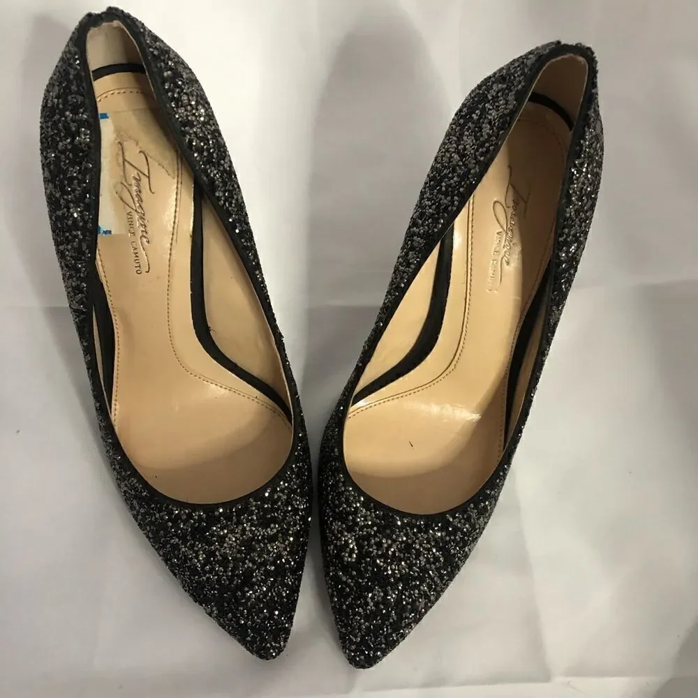 VINCE CAMUTO Olson Crystal Glitter Embellished Pointed Toe Stiletto Pump